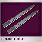Mobilya Aksesuarları Frenli Teleskopik Ray